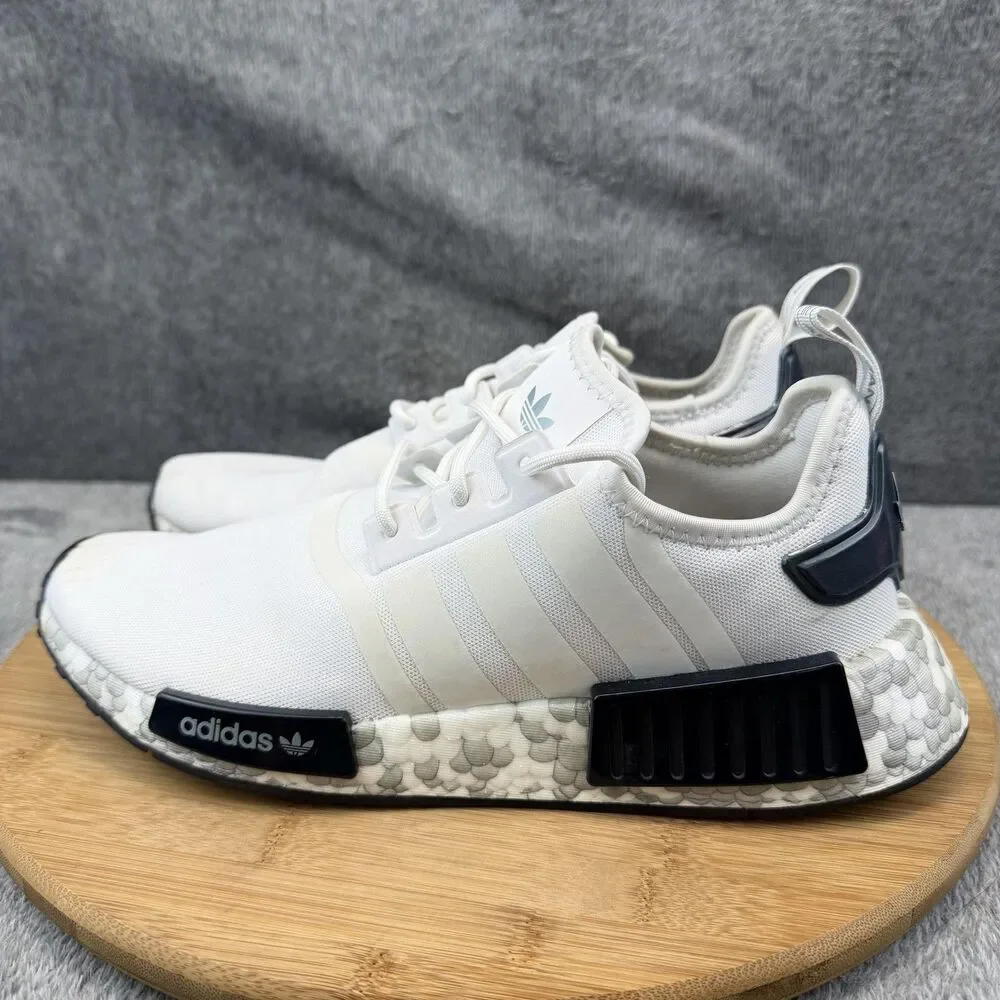 Adidas  NMB R1 White Athletic Sneakers with Black Accents